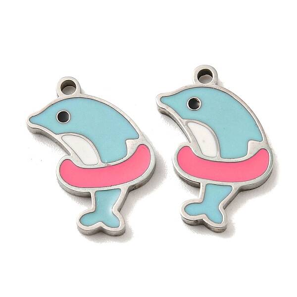 316 Surgical Stainless Steel with Enamel Pendans
