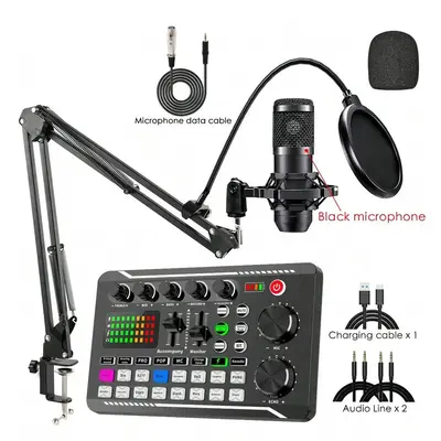 F998 Live Broadcast Device, Wireless Live Audio Equipment, Microphone Music Sound Control Equipment, Audio Mixer With Sound C...