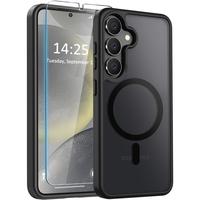 Entronix Samsung Galaxy S25 Case - [MagSafe-Compatible] Translucent Matte Cover & [1] Clear Screen Protector Protection Tempe...