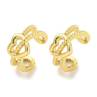 Brass Cuff Earrings