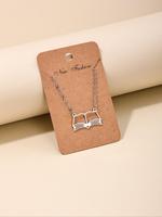 Hollow Out Book Design Pendant Necklace for Women & Girls, Fashion Jewelry for Party, Daily Clothing Decor, Trendy All-match ...