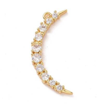 Eco-friendly Brass Micro Pave Clear Cubic Zirconia Pendants