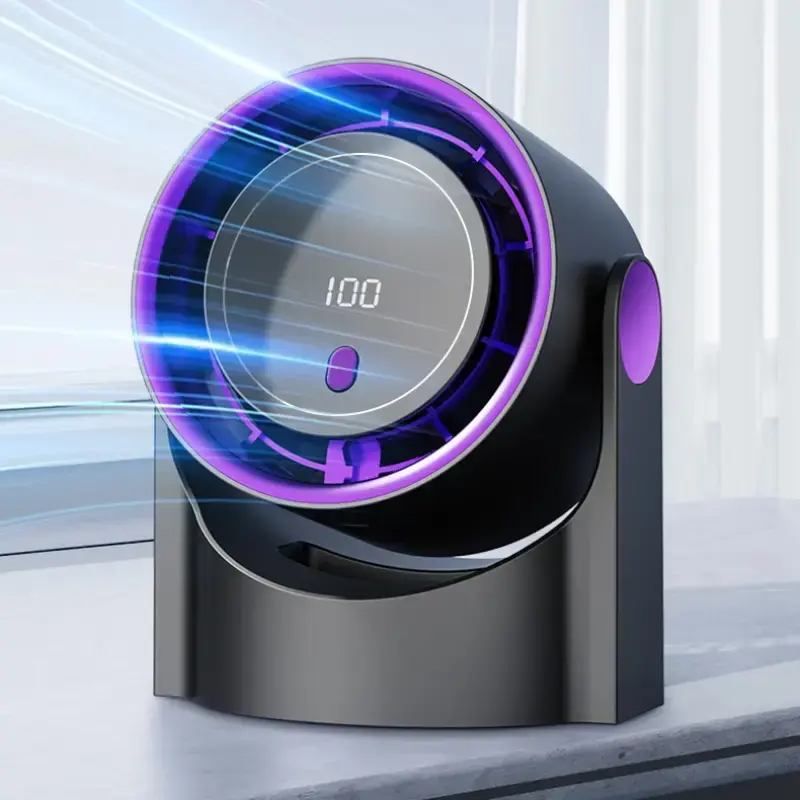 Mini Desktop Fan with 5 Speeds, Adjustable Angle, Silent Operation, Smart Timer, Portable Personal Blower for Office Travel H...