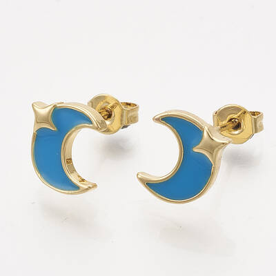 Brass Stud Earrings