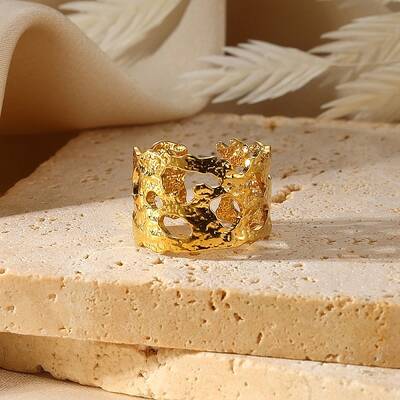 304 Stainless Steel Open Cuff Rings for Women