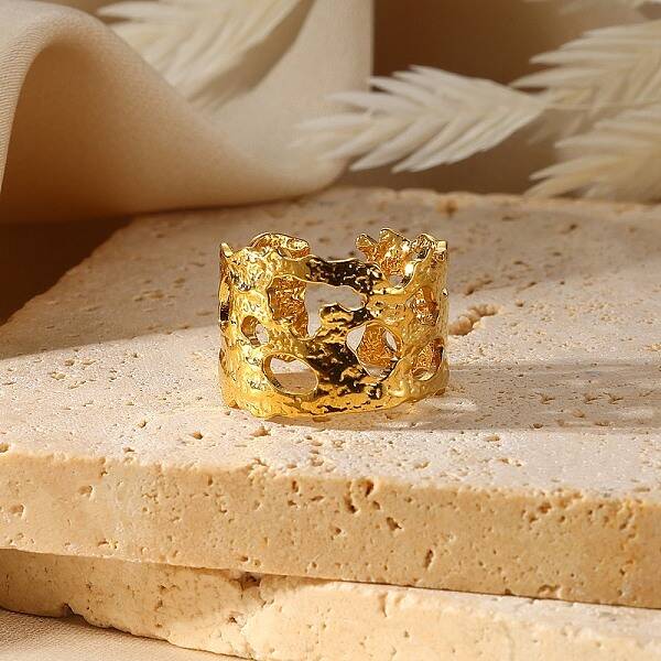 304 Stainless Steel Open Cuff Rings for Women
