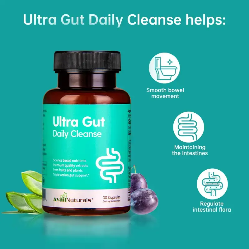 AvailNaturals Daily Cleanse - Gut & Colon Support｜Advanced Formula with Senna leaf extract & Cassia seed｜Contains 2.5 Bil...