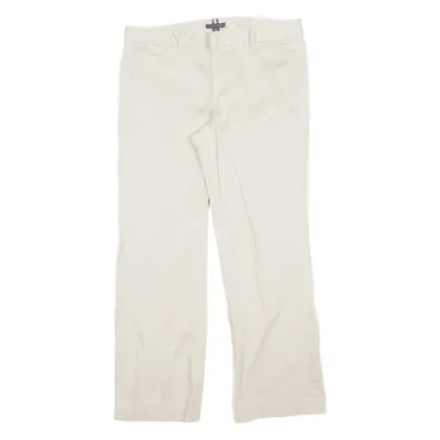 TOMMY HILFIGER Chino Womens Trousers Cream Regular Bootcut W34 L30
