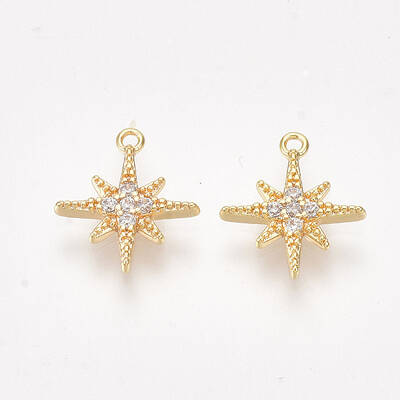 Brass Cubic Zirconia Charms