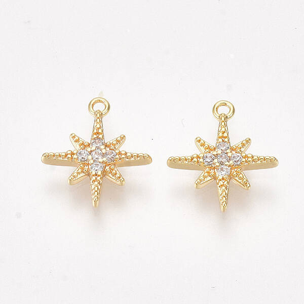 Brass Cubic Zirconia Charms