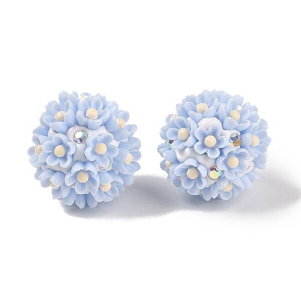 Handmade Polymer Clay Rhinestone Beads
