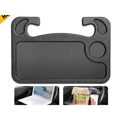 Car Steering Wheel Tray Desk Double Sided Laptop Beverage Food Workbench Holder -