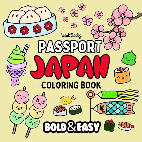 Passport Series: Japan Coloring Book & Reusable Protective Sheet by Wook Books