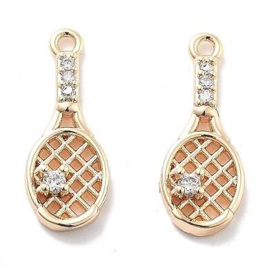Rack Plating Brass Clear Cubic Zirconia Pendants