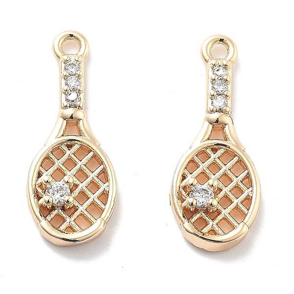 Rack Plating Brass Clear Cubic Zirconia Pendants