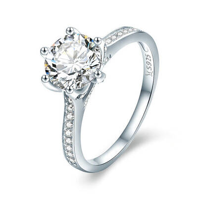 Anti-Tarnish Rhodium Plated 925 Sterling Silver Couple Rings