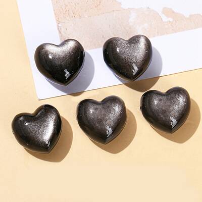 Natural Silver Obsidian Beads