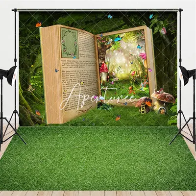 Aperturee Greenery Fairy Story Book Forest Combo Set Backdrop, 7 x 5 ft / 7 x 5 ft, 97.4 USD, combo set backdrops, AH0B616-D,...