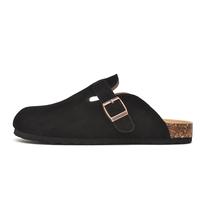 Meik Mangni Womens and Mens Clogs Soft Leather Mules Cork Footbed Sandals Non-Slip Comfort Potato Shoes