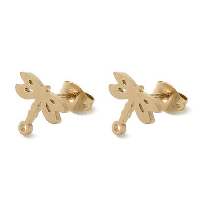 Ion Plating(IP) 304 Stainless Steel Stud Earring Findings