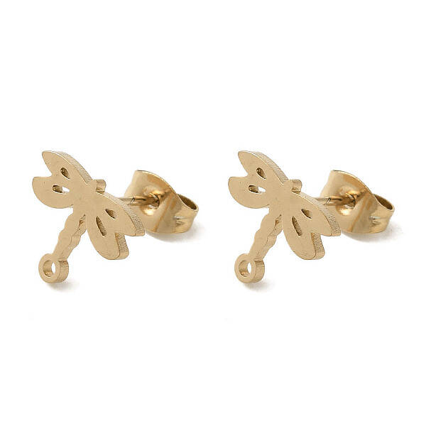 Ion Plating(IP) 304 Stainless Steel Stud Earring Findings
