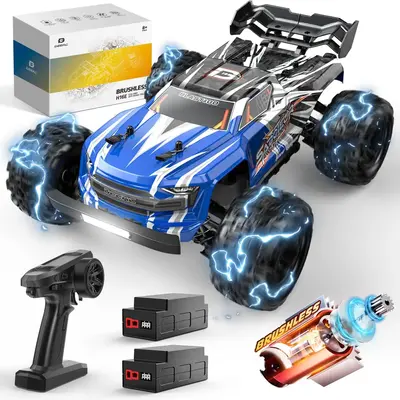 DEERC H16E Brushless Extreme High Speed Remote Control Truck,Max 70kph,1:16 4X4 RTR Fast RC Cars, All Terrains,Off Road Hobby...
