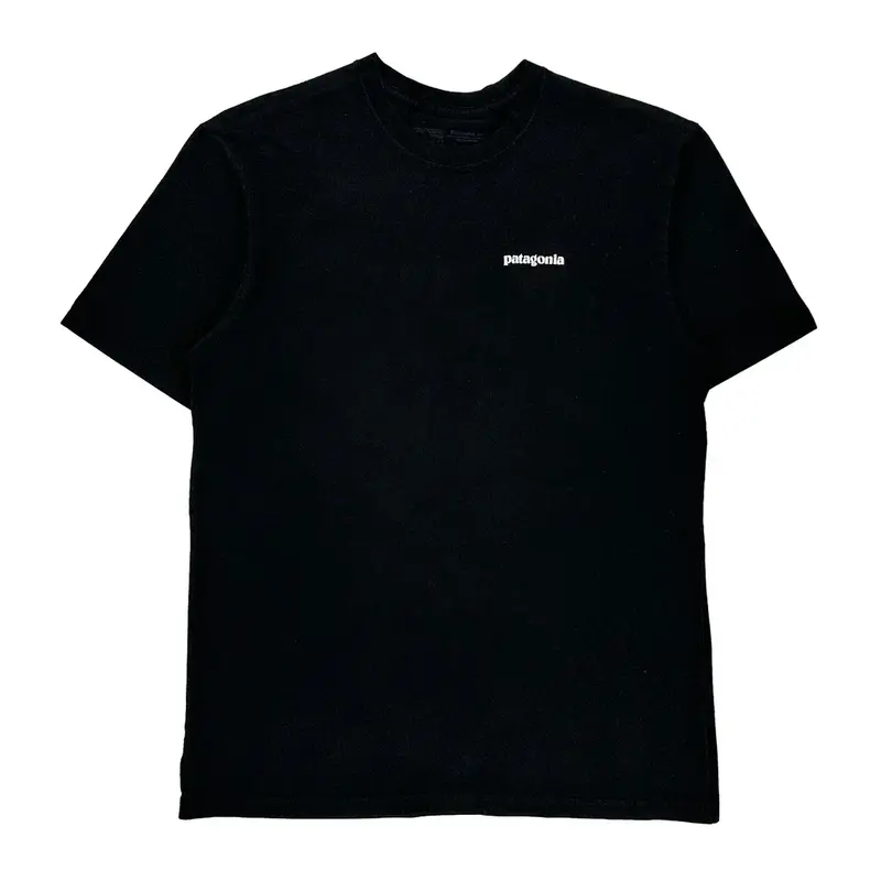 Patagonia Spellout T-Shirt - Medium Black Cotton Blend