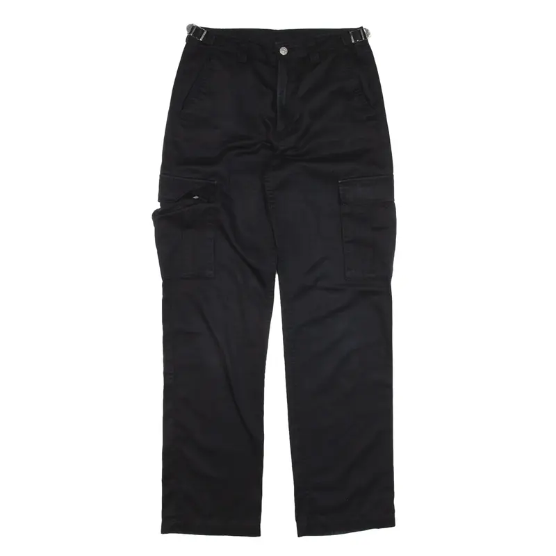 TEDDYS Cargo Trousers Black Regular Straight Mens W26 L30
