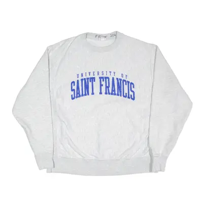 CHAMPION Reverse Weave University Of Saint Francis USA Sweatshirt Grey Mens L