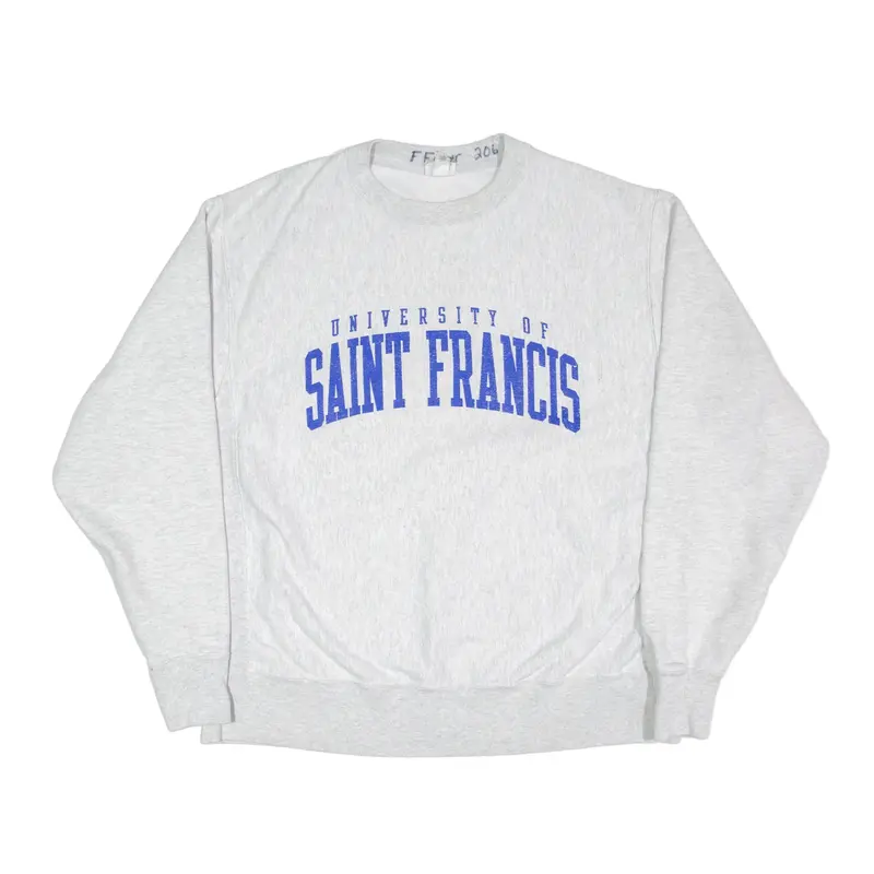 CHAMPION Reverse Weave University Of Saint Francis USA Sweatshirt Grey Mens L