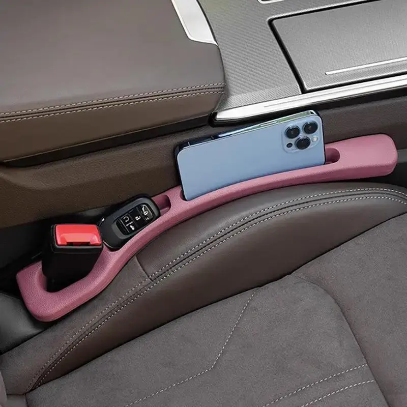 Car Seat-gap Filler Organizer, Waterproof Automotive Seat-gap Plug Strip, Pink Grooves Seat-gap Storage Holder, Auto Interior...