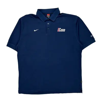 Uconn Nike Polo Shirt - 2XL Navy Cotton Blend