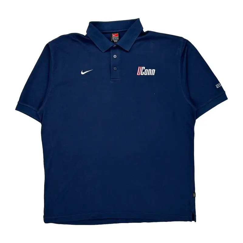 Uconn Nike Polo Shirt - 2XL Navy Cotton Blend