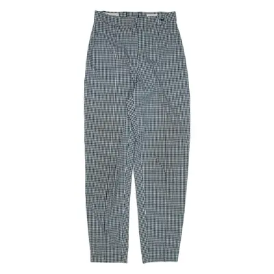 ROBELL Check Trousers Green Relaxed Tapered Viscose Womens W26 L28