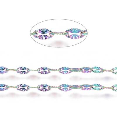 Ion Plating(IP) 304 Stainless Steel Textured Dapped Chains