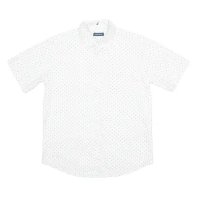 NAUTICA Mens Shirt White Crazy Pattern M