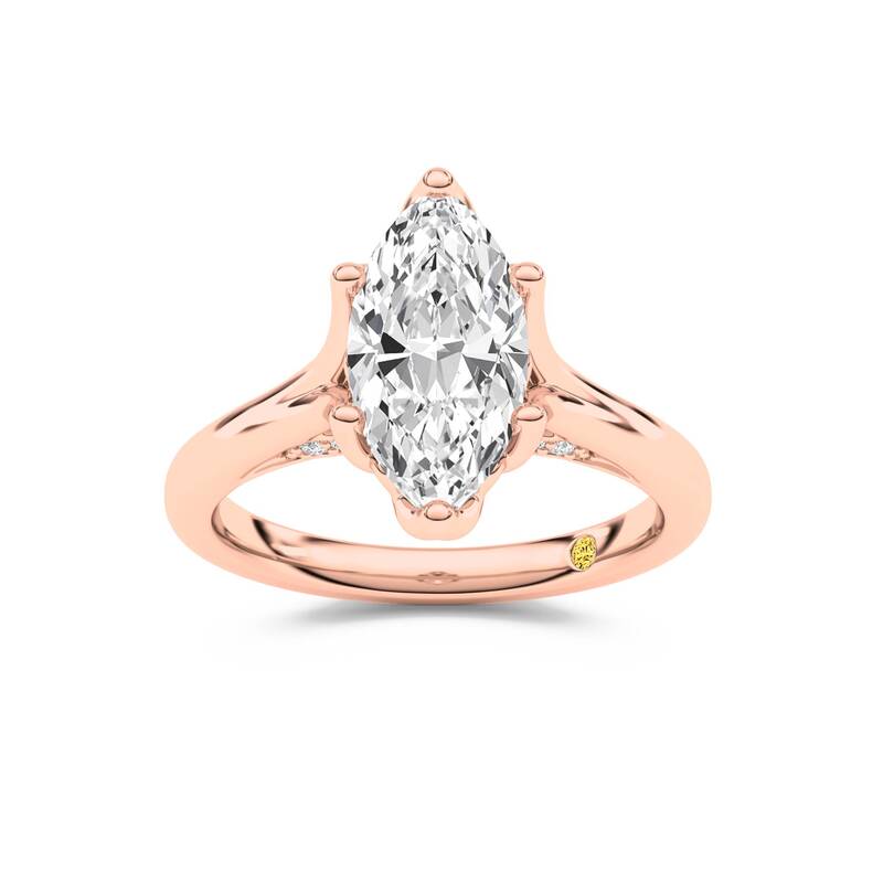 Alina Marquise Lab Grown Diamond Engagement Ring | 14K Rose Gold 3 1/10 CT. TW.
