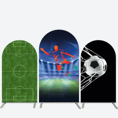 Aperturee Great Soccer Field Sports Birthday Arch Backdrop Kit | Custom Arched Wall Covers | Circle Arch Backdrop Diy | Weddi...