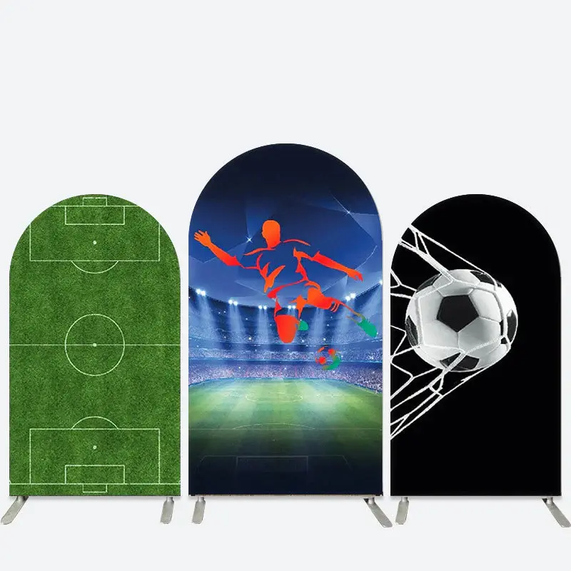 Aperturee Great Soccer Field Sports Birthday Arch Backdrop Kit | Custom Arched Wall Covers | Circle Arch Backdrop Diy | Weddi...