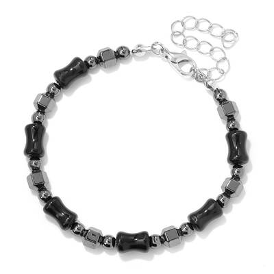 Adjustable Synthetic Non-magnetic Hematite Bead Stretch Bracelets