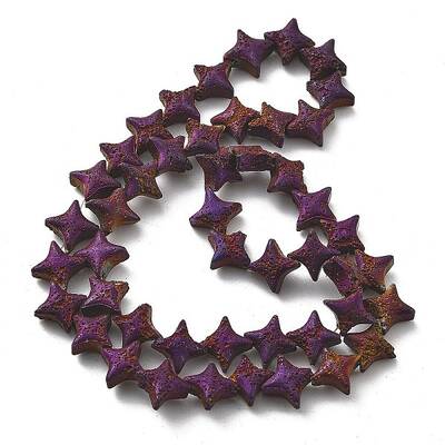 Electroplated Natural Lava Rock Beads Strands