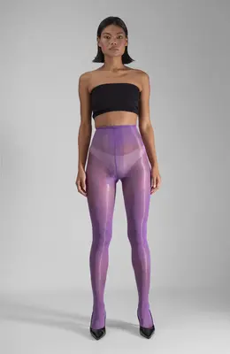 LECHERY® LUSTROUS SILKY SHINY 20 DENIER PANTYHOSE • PURPLE | Size: L/XL | Color: PURPLE