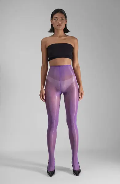 LECHERY® LUSTROUS SILKY SHINY 20 DENIER PANTYHOSE • PURPLE | Size: L/XL | Color: PURPLE