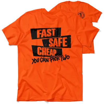 Fast Safe Cheap - Safety Yellow T-Shirt