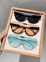 Women's Simple Style Plain Color Sunglasses (3 Pairs), Trendy Flat Top Sunglasses for Everyday Use, Fashion Accessories for O...