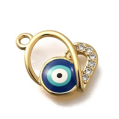 Brass Micro Pave Cubic Zirconia Pendants