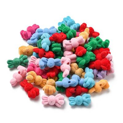 Flocky Acrylic Beads
