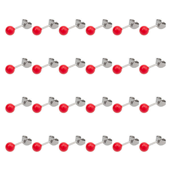 304 Stainless Steel Spray Painted Stud Earrings