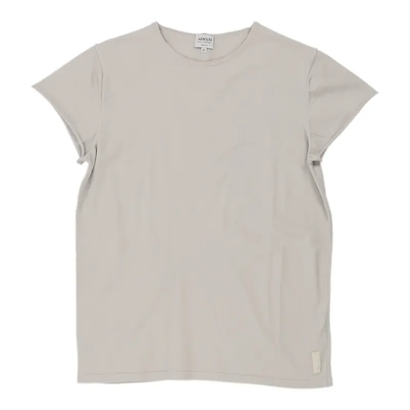 Collezioni Armani T-Shirt - Large Beige Viscose Blend | Size: large