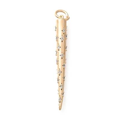 Brass Micro Pave Cubic Zirconia Pendants